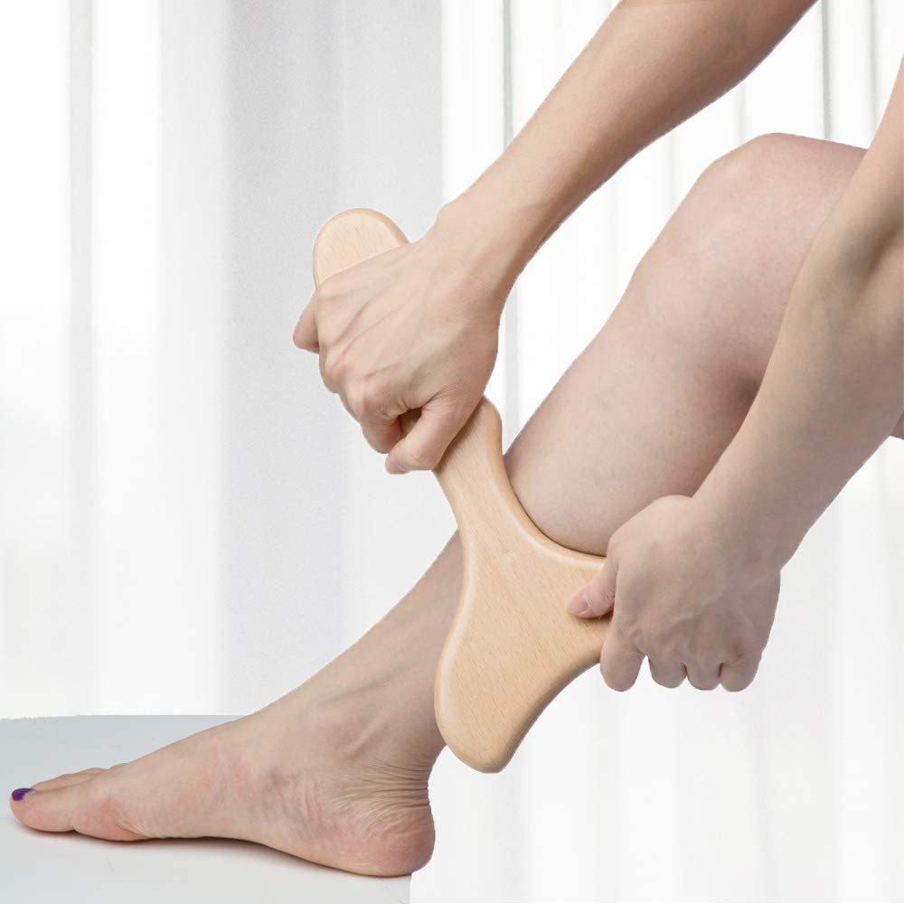Wooden Gua Sha Tools Professional Lymphatic Drainage Tool Wood Therapy Massage Tools for Maderoterapia (Burlywood) image number 5