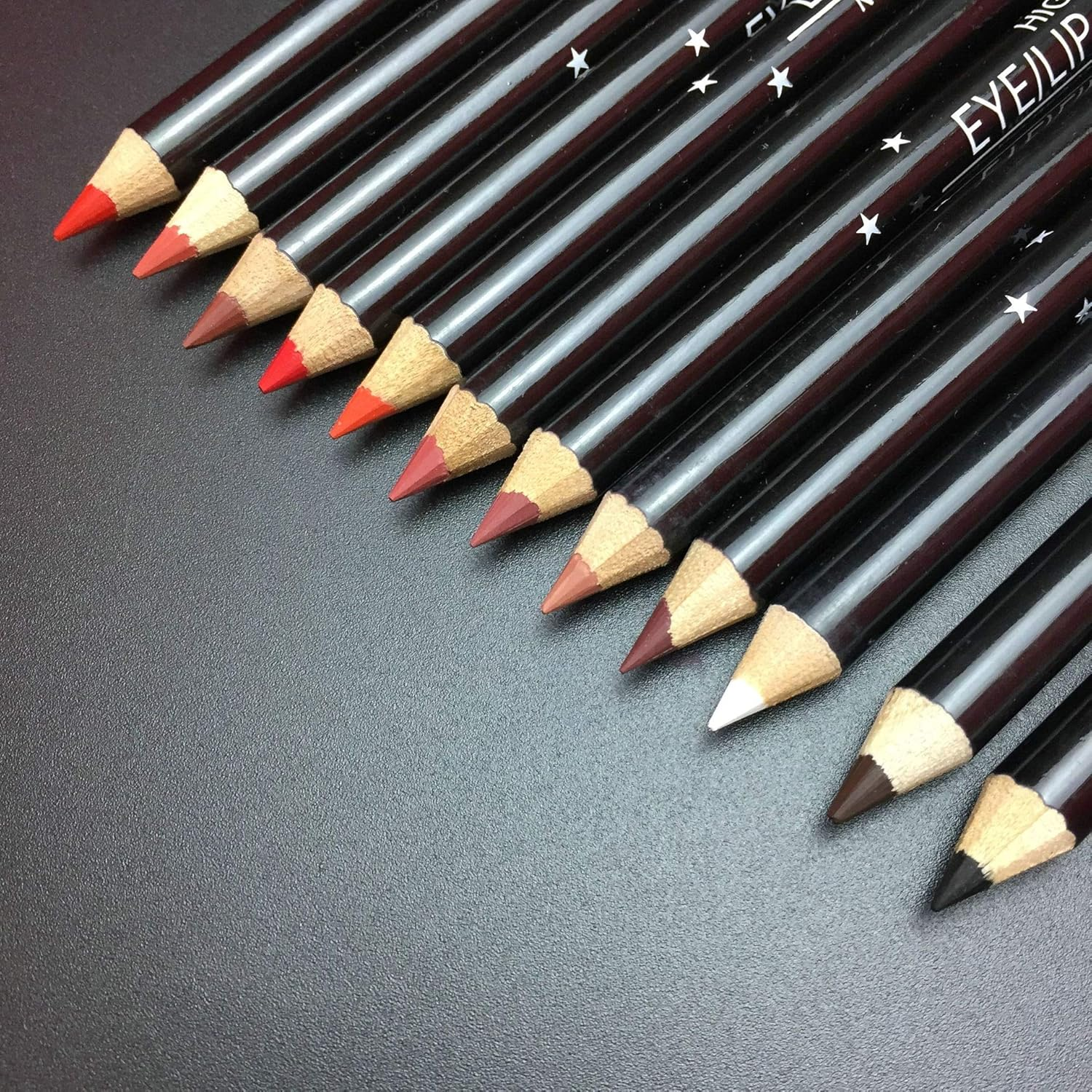 12Pc Ultra Fine Lip Liner Set of 12 Color Waterproof Long Lasting Matte Lip Liner Pencil image number 1