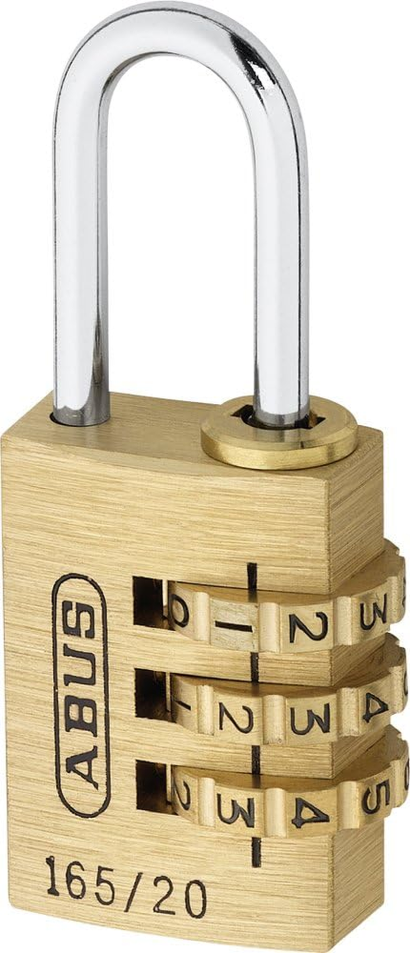 ABUS Combination Lock 165/40 - Brass Padlock - with Individually Adjustable Number Code - Suitcase Lock/Locker Lock - ABUS Security Level 4 image number 1