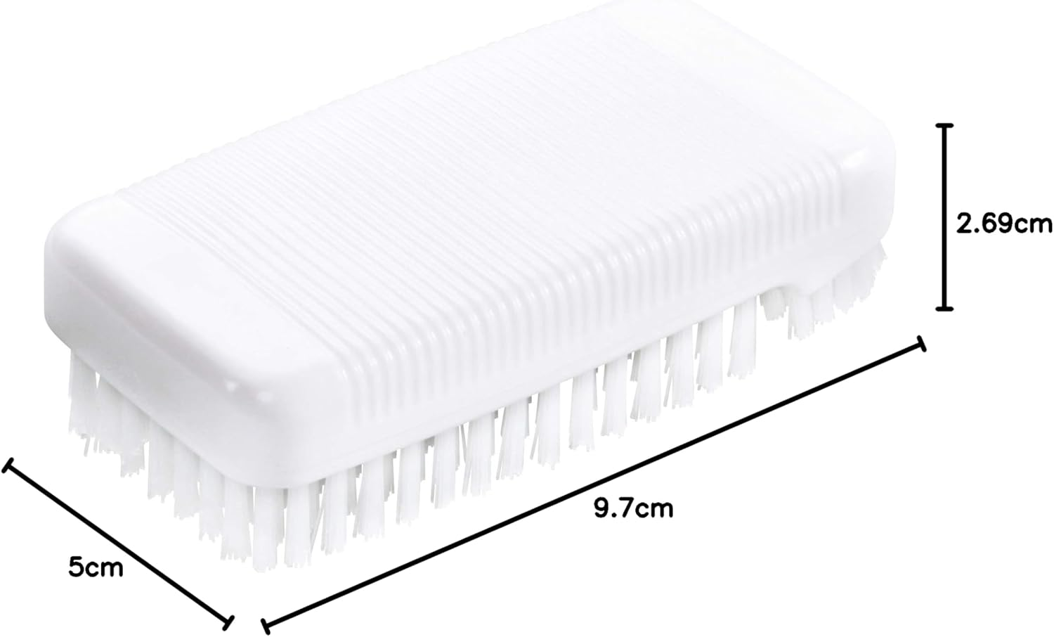 Haug B&uuml;rsten - Nail Brush Ideal for Easy Hand Cleaning - Colour: White - Dimensions: 9.7 X 5 X 2.7 Cm - Made in Germany