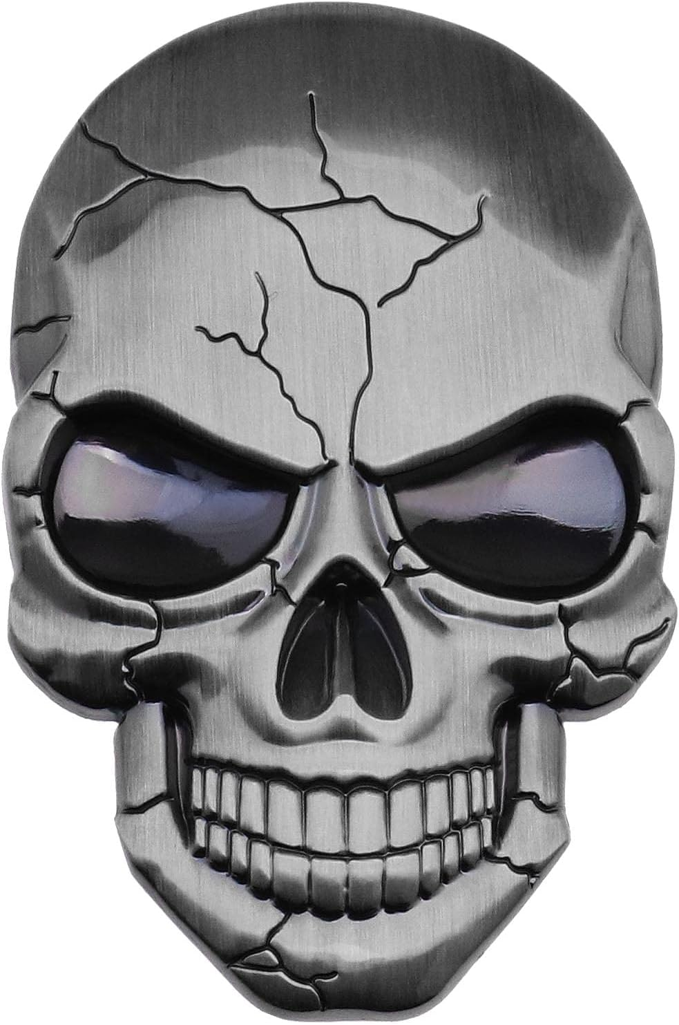 SING F LTD 3D Metal Decal Skull Punisher Vehicle Sticker Waterproof Decoration Logo Cranium Emblem Badge Decal for Car Truck Motorcycle Refrigerator Computer Door Titanium Black