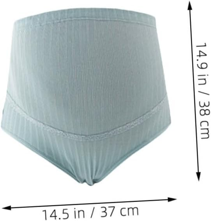 Baluue 3Pcs Maternity High Waist Cotton Panties Adjustable Splice Stomach Lift Underwear for Pregnant Women Comfortable Breathable in Pale Skin Red Green