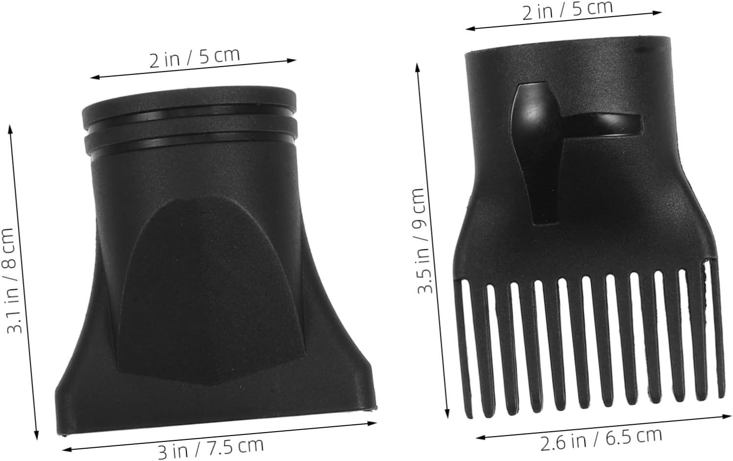 MAGICLULU 2Pcs Hair Dryer Diffuser Nozzle Compatible Blow Dryer Attachment for Quick Curling Straightening Heat Resistant Design Fit for Various Brands image number 4