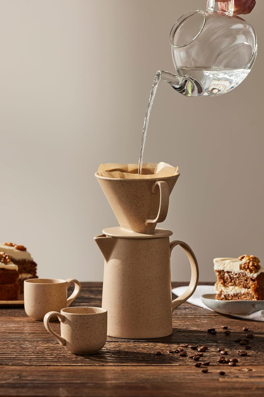 Leaf & Bean Frankie Glass Teapot with Filter, 1 Liter Capacity image number 2