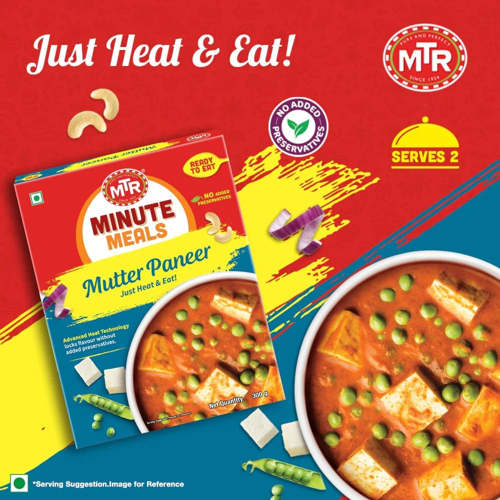 MTR Ready-To-Eat Mutter Paneer, 300 G image number 3