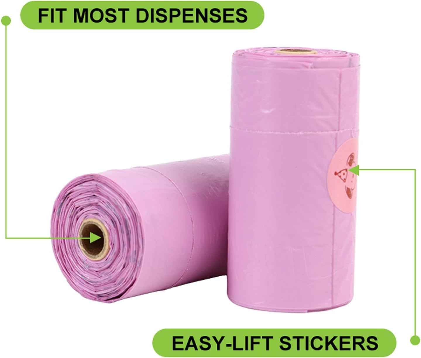 AUTENS Disposable Diaper Bags for Baby &ndash; 24 Rolls (360 Bags) | Leak-Proof, Scented Nappy Sacks with Dispenser | Eco-Friendly Biodegradable Disposal Bags for Diapers, Pets & Travel