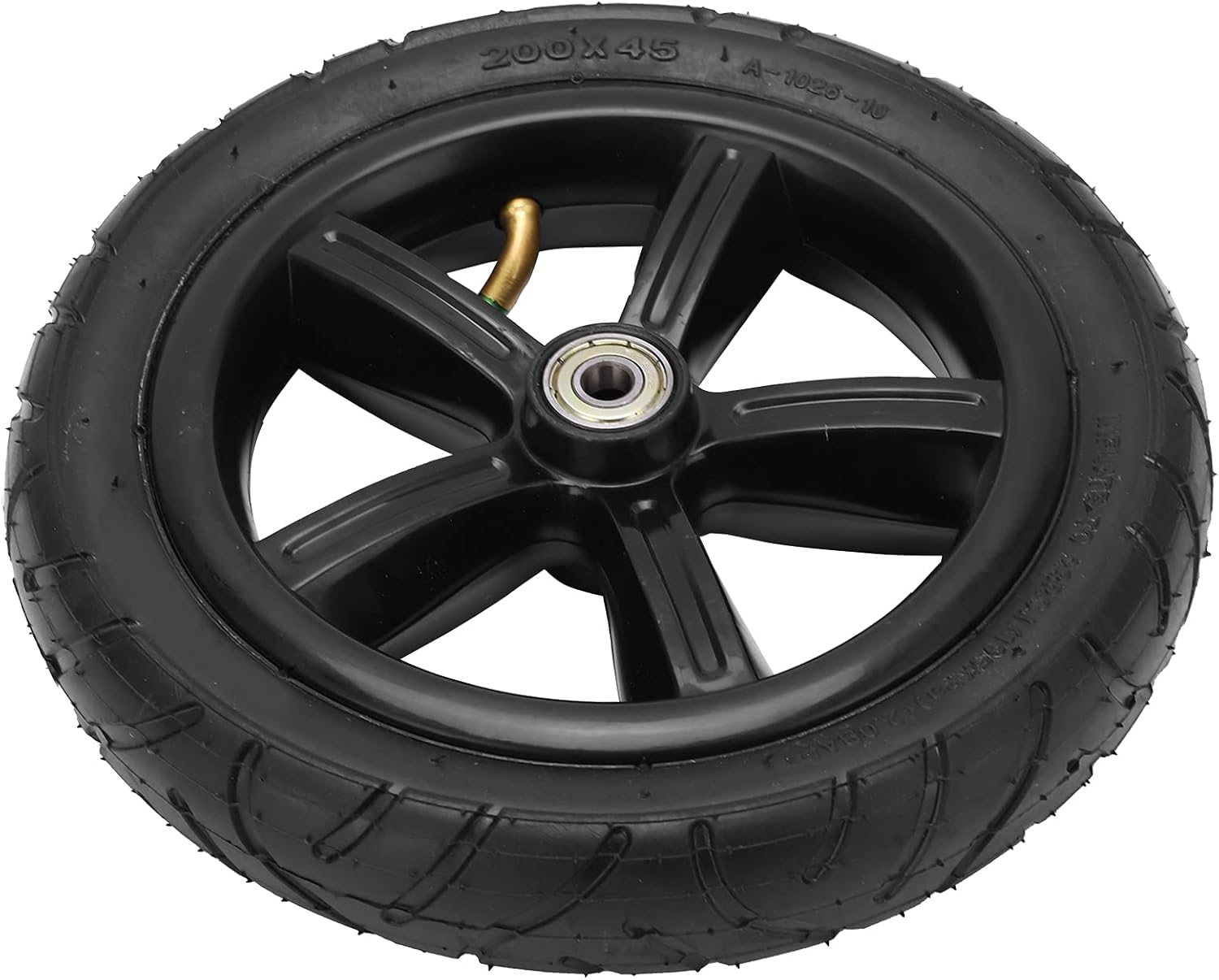 8 Inch Air Wheel with Air Chamber, Replacement Wheel for Electric Scooter, Thick Road Bike Chamber Replacement for Electric Scooter with Hub and Bearings image number 2