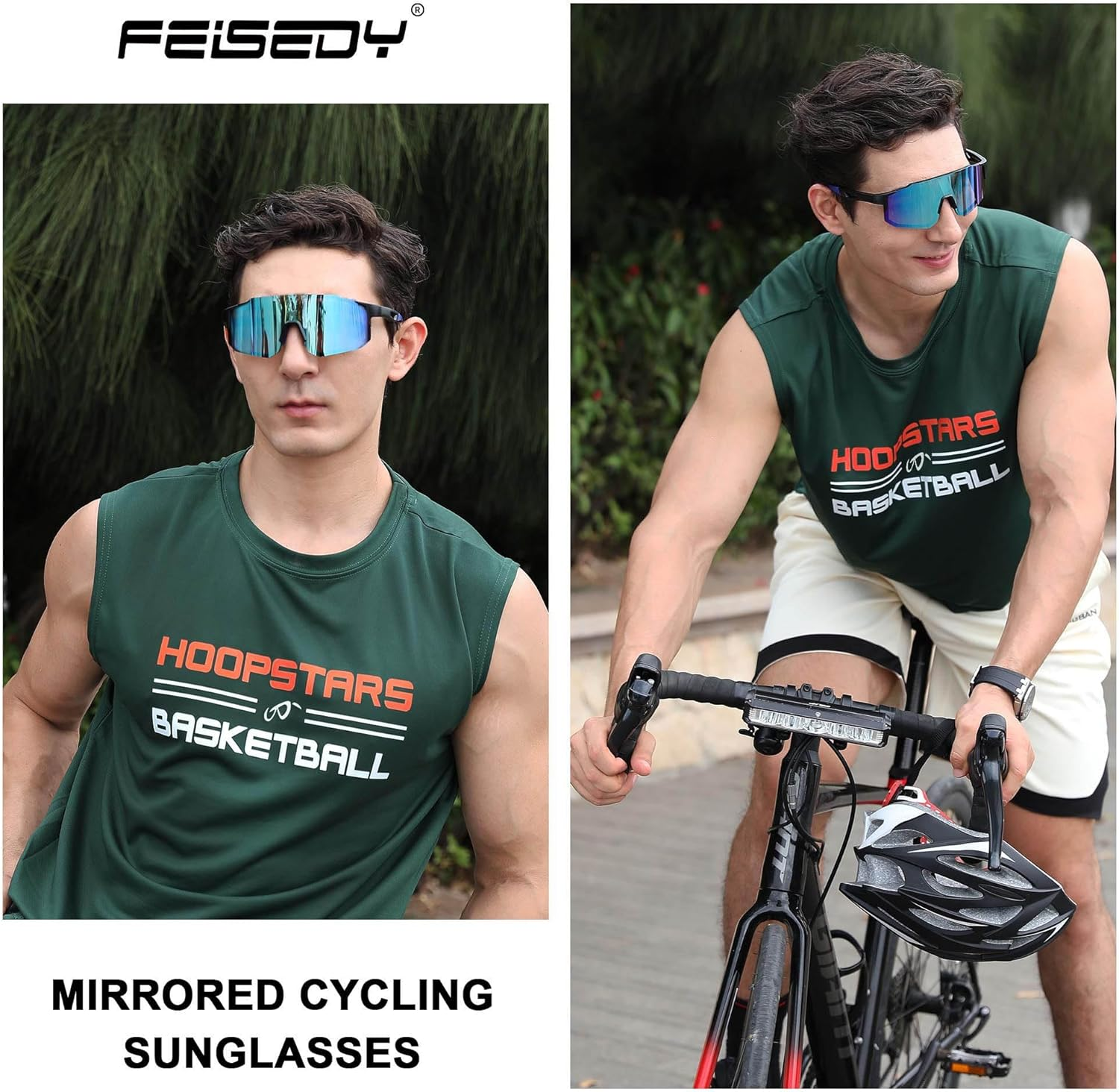 FEISEDY Cycling Glasses for Men Women UV400 Protection Running Golf Glasses Outdoor Sports Goggles B2388 image number 6