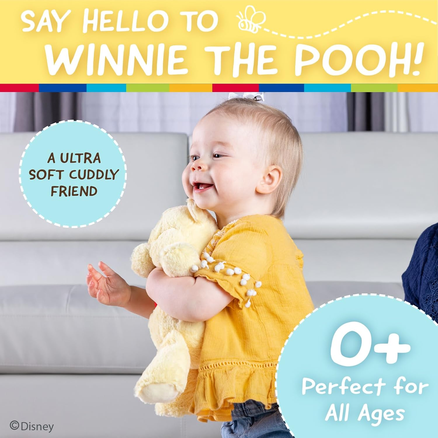 Winnie the Pooh - Disney Pooh Beanie Small Stuffed Plush Toy, 30 X 19 X 13Cm image number 1