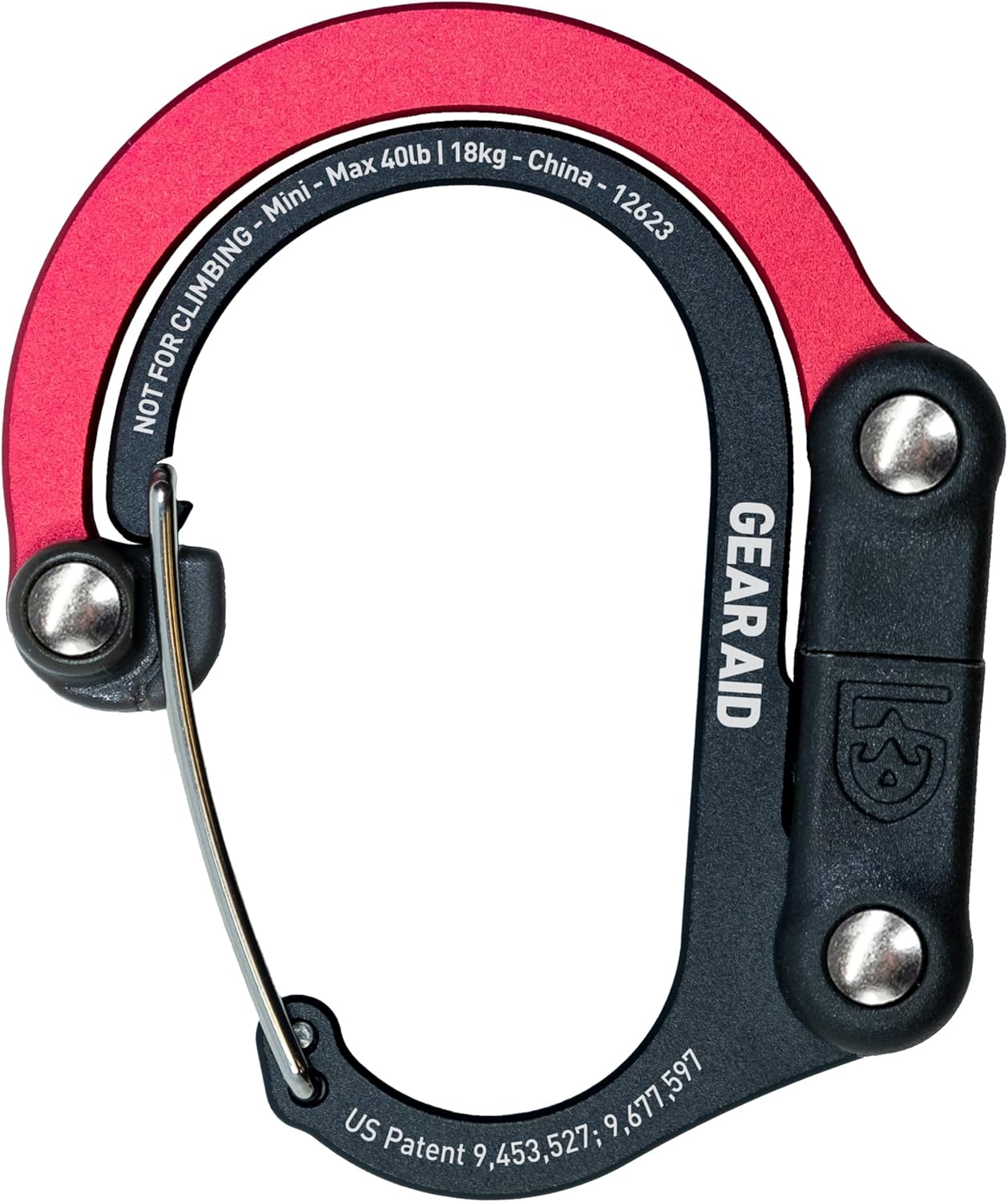GEAR AID HEROCLIP (Mini) Carabiner Gear Clip and Hook, for Hanging Bags, Purses, Lanterns, Strollers, Tools, Helmets, Water Bottles, and More image number 7