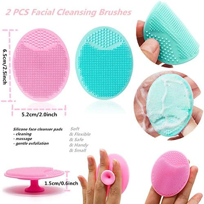 2PCS Silicone Face Mask Brush 2PCS Face Scrubber and 2PCS Exfoliating Lip Brush image number 5