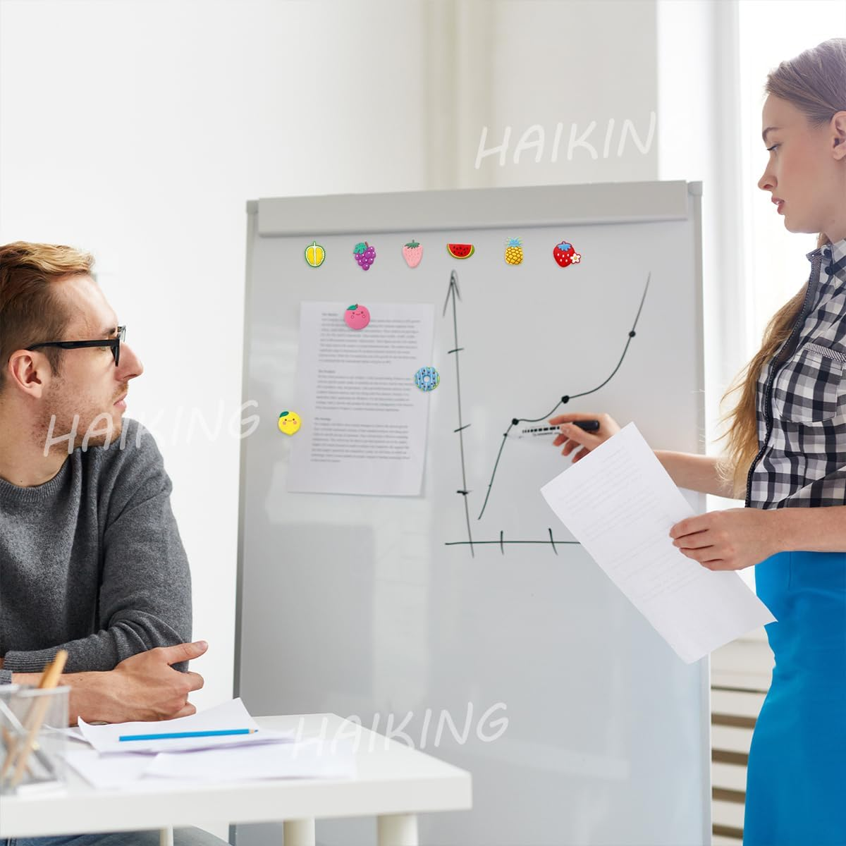 HAIKING Decorative Refrigerator Magnets, 9 PCS Cute Fruit Magnets for Office, Office, Classroom Decorations (Mixed Styles) image number 2