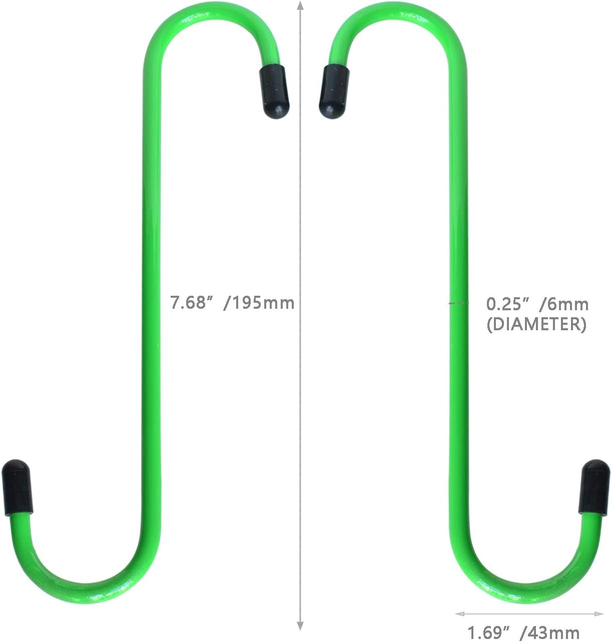 ITEQ Automotive Color Coated Brake Caliper Hanger Hooks with Rubber Tips Set of 2 (Green) image number 3