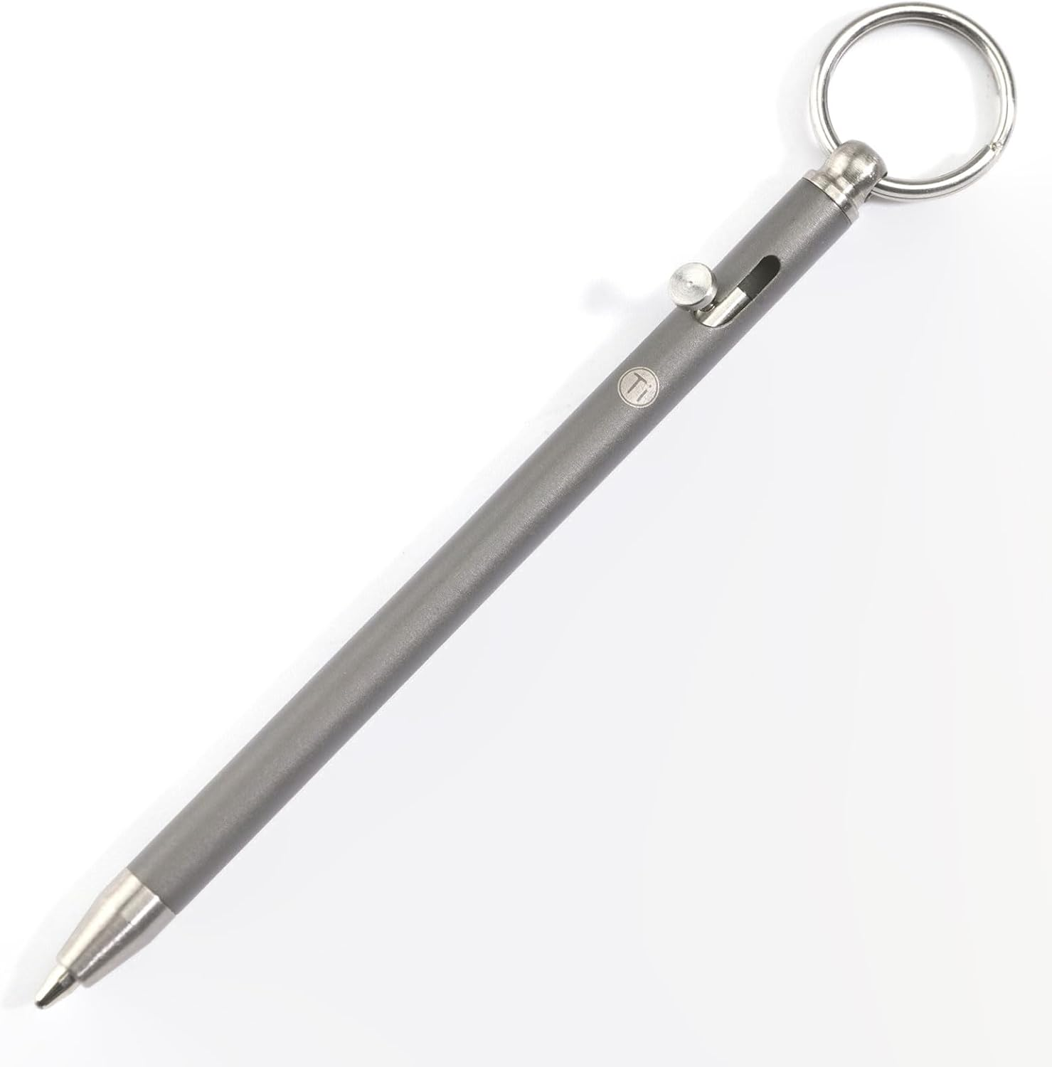 Titanium Mini Bolt Action Pen, 3.30 X 0.20 Cm, Keyring, 0.15 Oz