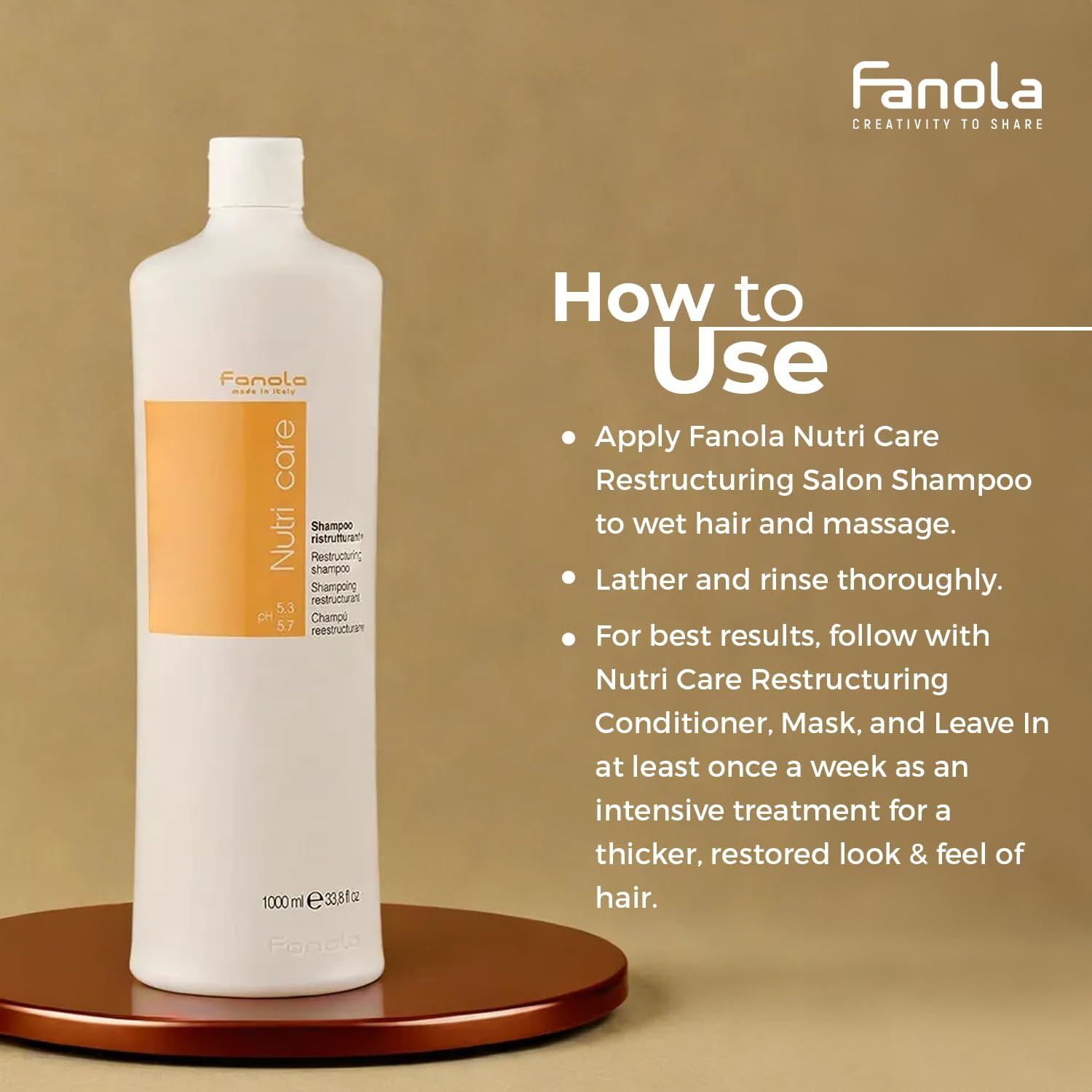 Fanola Nutricare Restructuring Shampoo 1 L image number 2