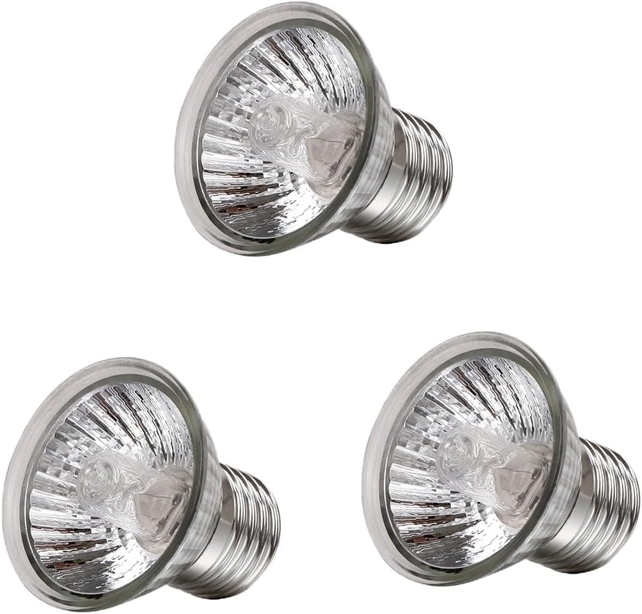 UVA UVB Reptile Light Bulbs, Heat Lamp Bulbs for Reptiles and Amphibians, Basking Light Bulb for Turtle, Bearded Dragon, Lizard Heating Use (3.0 25W 3-Pack) image number 5