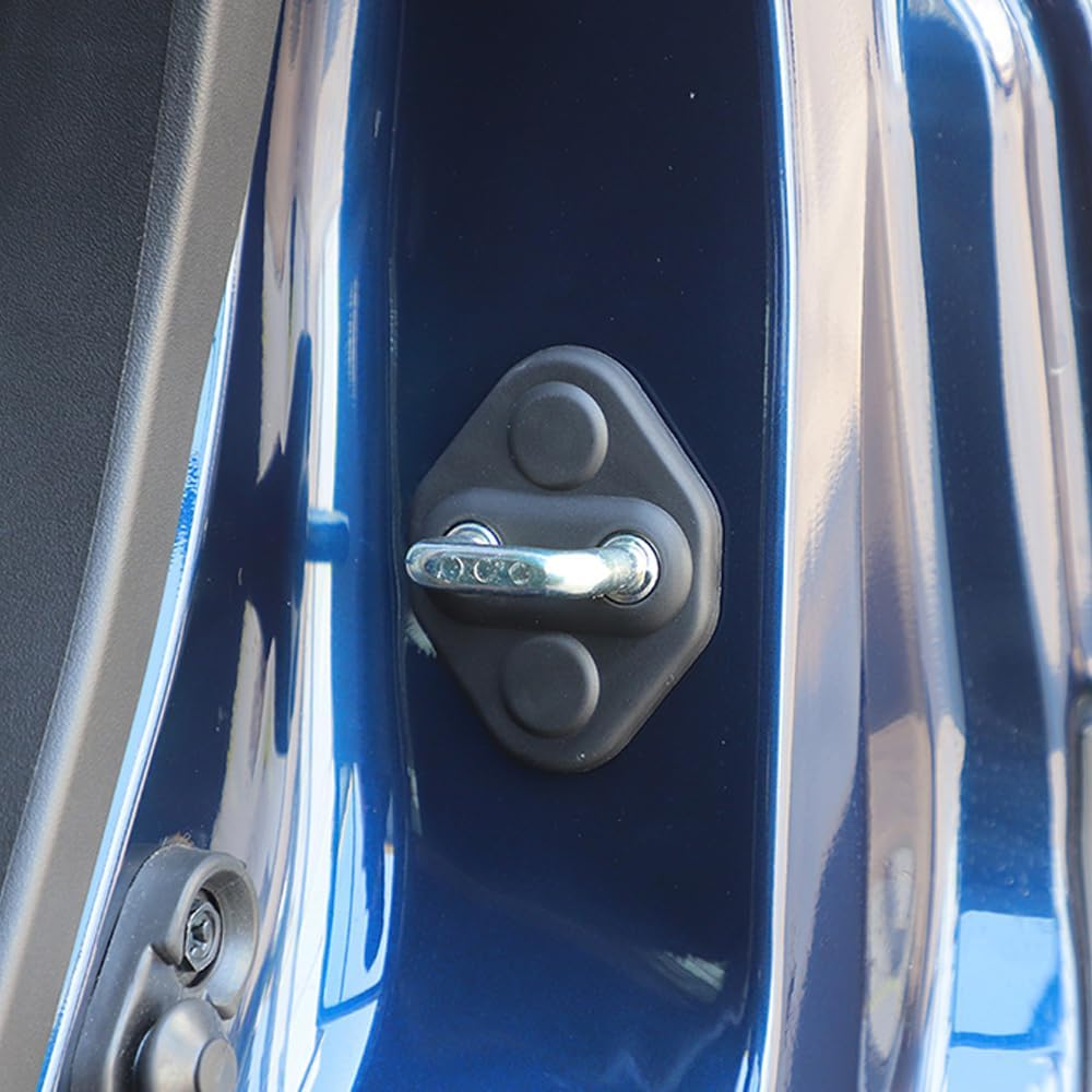 FSYHKJ 5PCS Car Door Lock Latches Cover Protector for Suzuki Jimny 2019-2025 ABS Car Interior Accessories Plate Cover Decoration (Black) image number 5