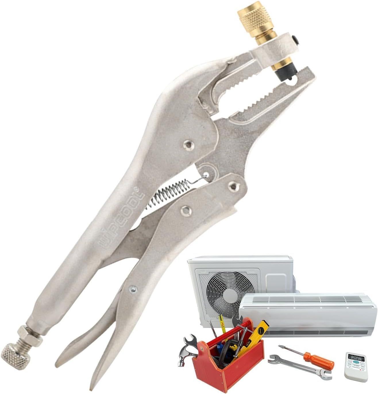 Refrigerant Recovery Tool, Refrigeration Tube Locking Plier, Air Conditioner Welding Tool, Locking Pliers for Refrigeration, Pinch-Off Lock Tool, HVAC Repair Tools, Refrigerant Pliers,