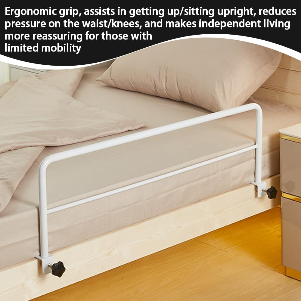 Bedside Guardrail, Bed Guard Drill-Free Clip on Bed Safety Rails, anti Fall Artifact for the Elderly,Getting up Aid, for Student Dormitories, Pregnant Women, the Elderly, and the Disabled image number 1