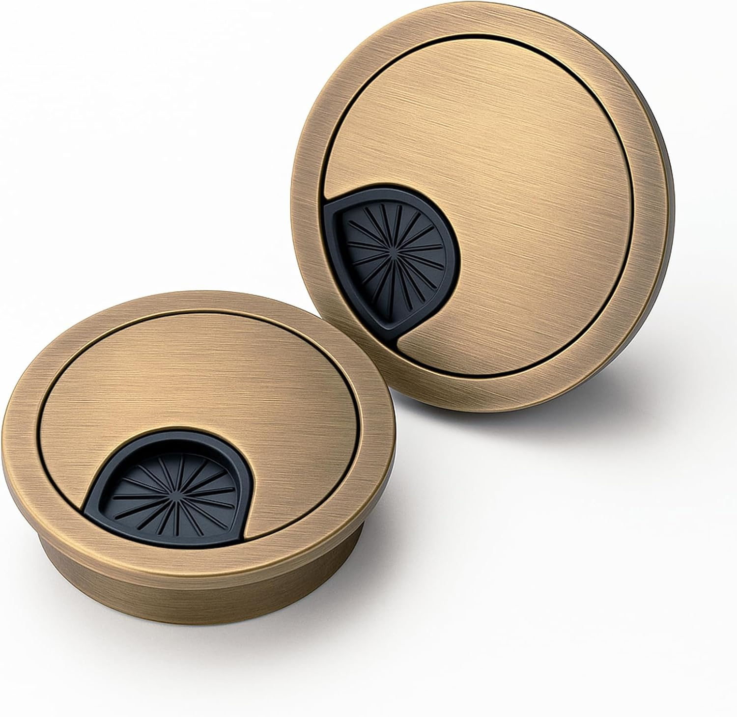 Table Grommet Cable Grommets Hole Cover, Office Cable Organizer Cable Hole Covers, 2Inch/50Mm（ 2 Pcs Zinc Alloy） image number 1