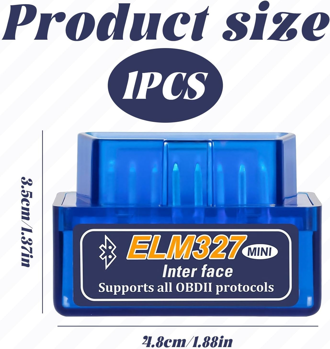 Elm327 OBD2 Bluetooth Scanner, Mini V2.1 OBD Scanner, Wireless OBD Car Code Reader, Bluetooth Scan Tool OBD2 Code Reader, Check Engine Code Reader, Compatible with Android, Symbian, PPC image number 4