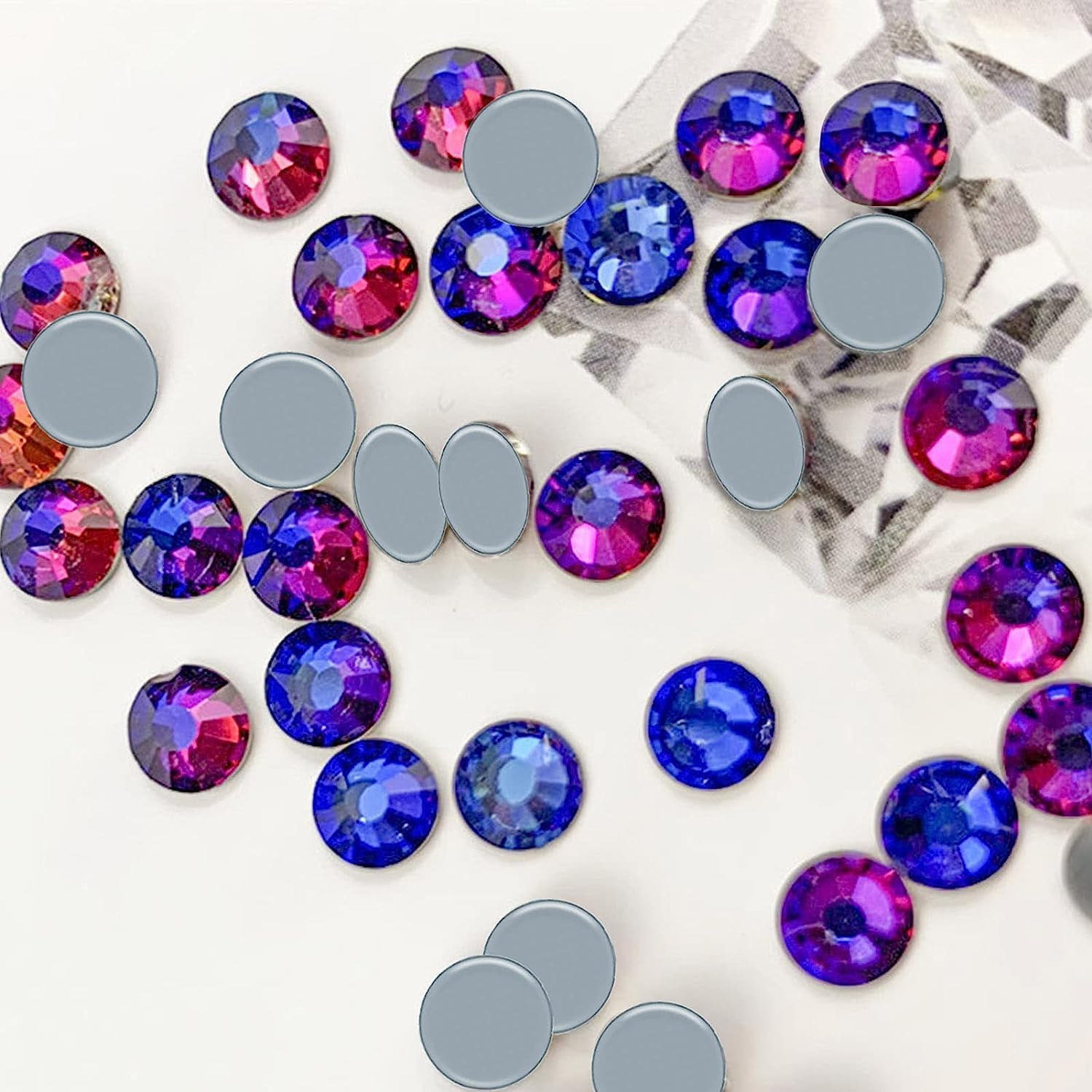 Hotfix Crystal Rhinestones, Hot Fix Crystals for Crafts Clothes, Flatback Glass Crystal for Decoration, round Gems (Jet Black, SS20 1440PCS) image number 1