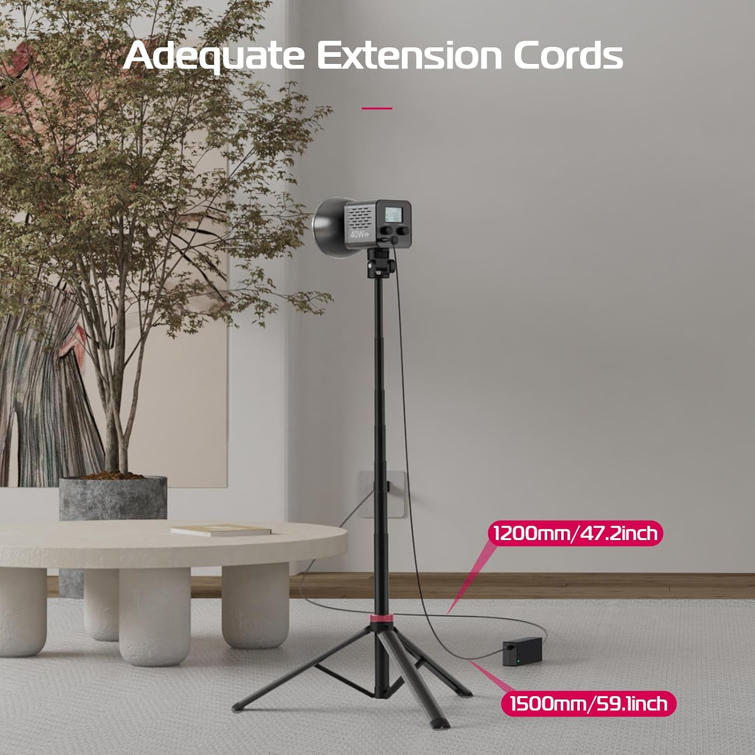 Ulanzi HT005 DC Aapter 19V/3.42A 64.98W Plug Adaptor Output for Ulanzi L023 40W Pro Portable Continuous Output Lighting image number 1