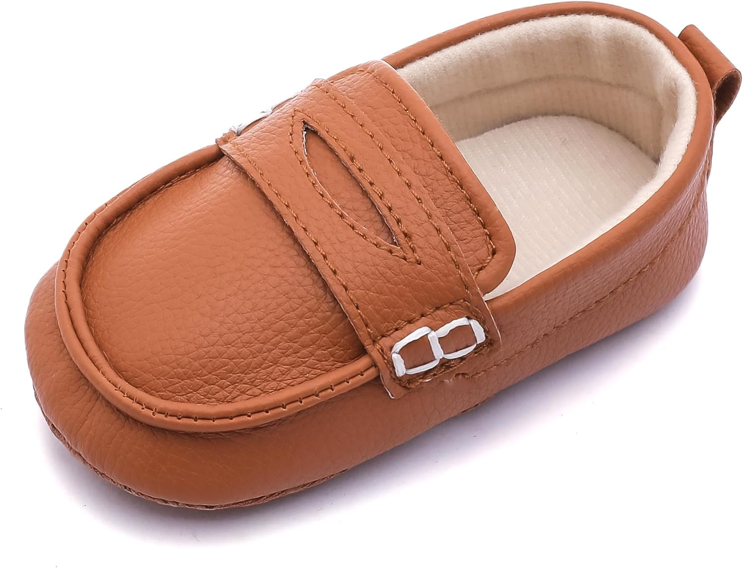 LONSOEN Baby Toddler Boys Girls Loafers Newborn Leather Moccasins Infant First Walking Dress Shoes