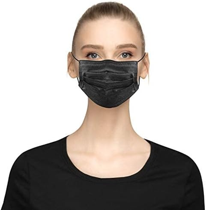 Black Disposable Face Mask AUS Stock (Box of 50) 3 Ply Breathable Mask with Ear Loops $0.58 per Mask image number 6