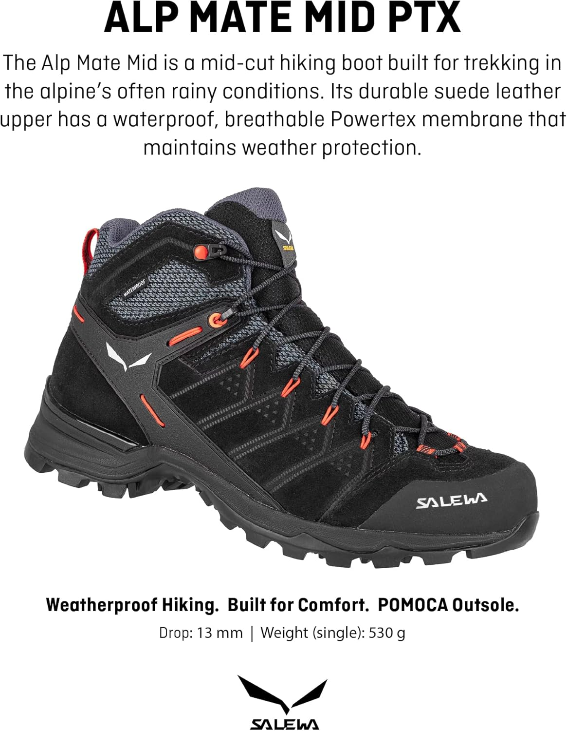 Salewa Men'S Ms Alp Mate Mid Gore-Tex Trekking & Hiking image number 6