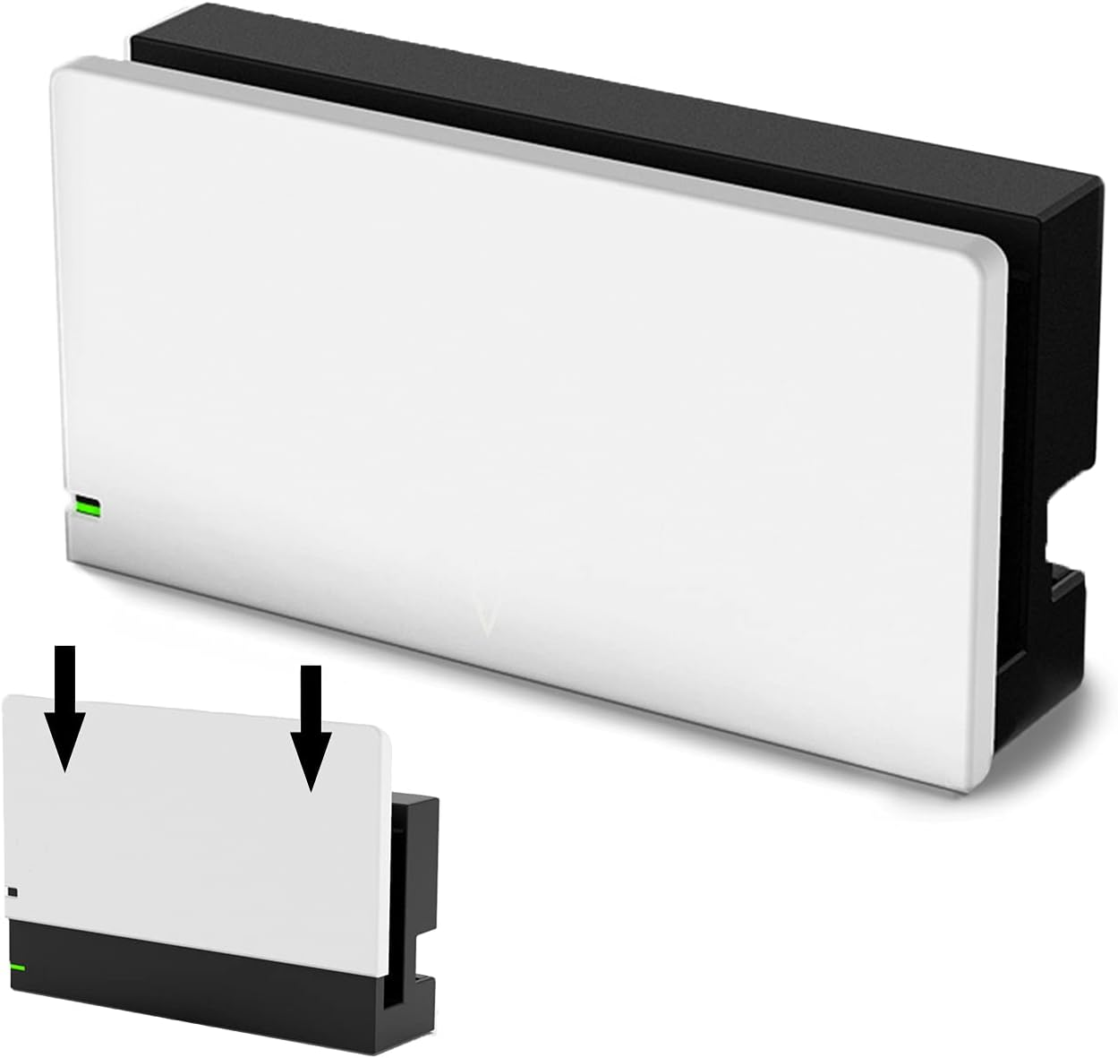 Tikodirect Custom Faceplate Cover for Nintendo Switch Charging Dock, Hard PC Slim Shell Anti-Scratch [No Screwdriver Installation] for Switch Dock, Pink