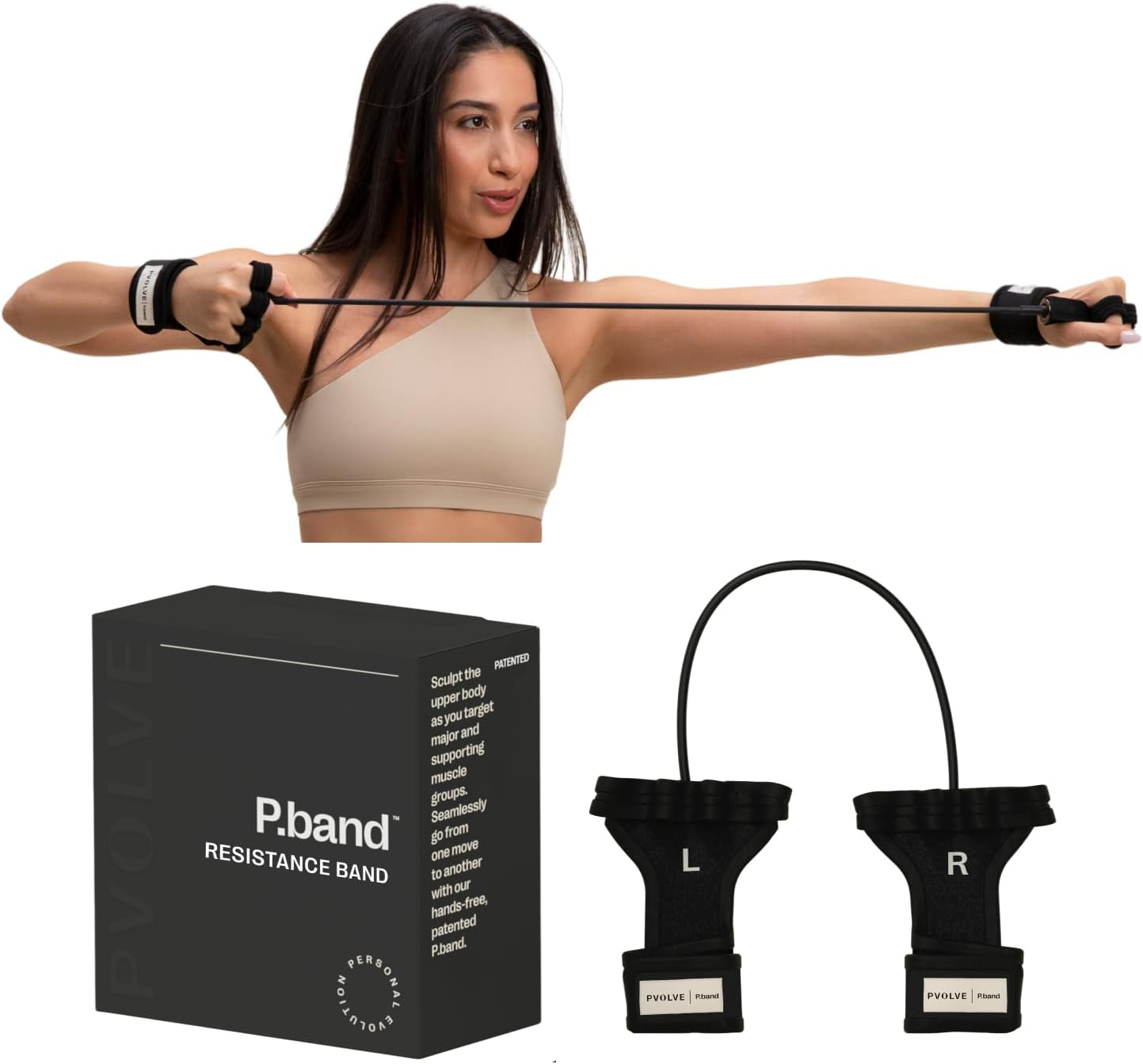 Pvolve P.Band Exercise Resistance Band - Home Workout Equipment to Exercise the Upper Body Including the Arms and Core image number 1