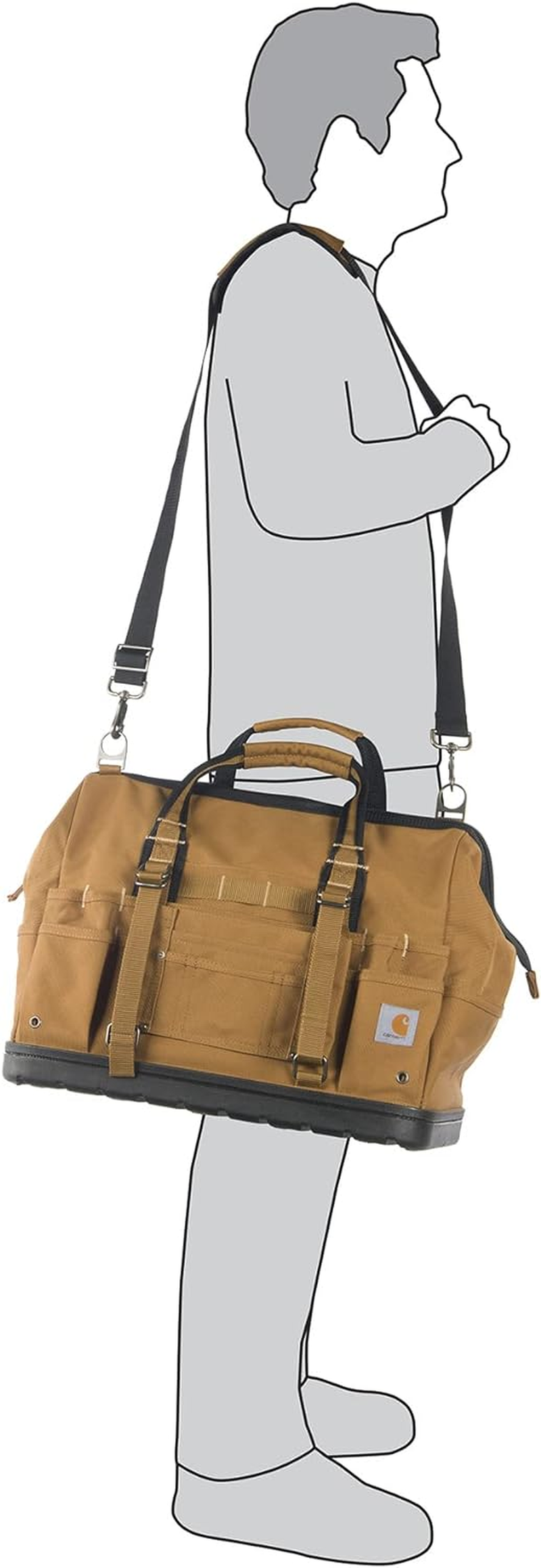 Carhartt Legacy Tool Bag 18-Inch W/Molded Base, Carhartt Brown image number 2