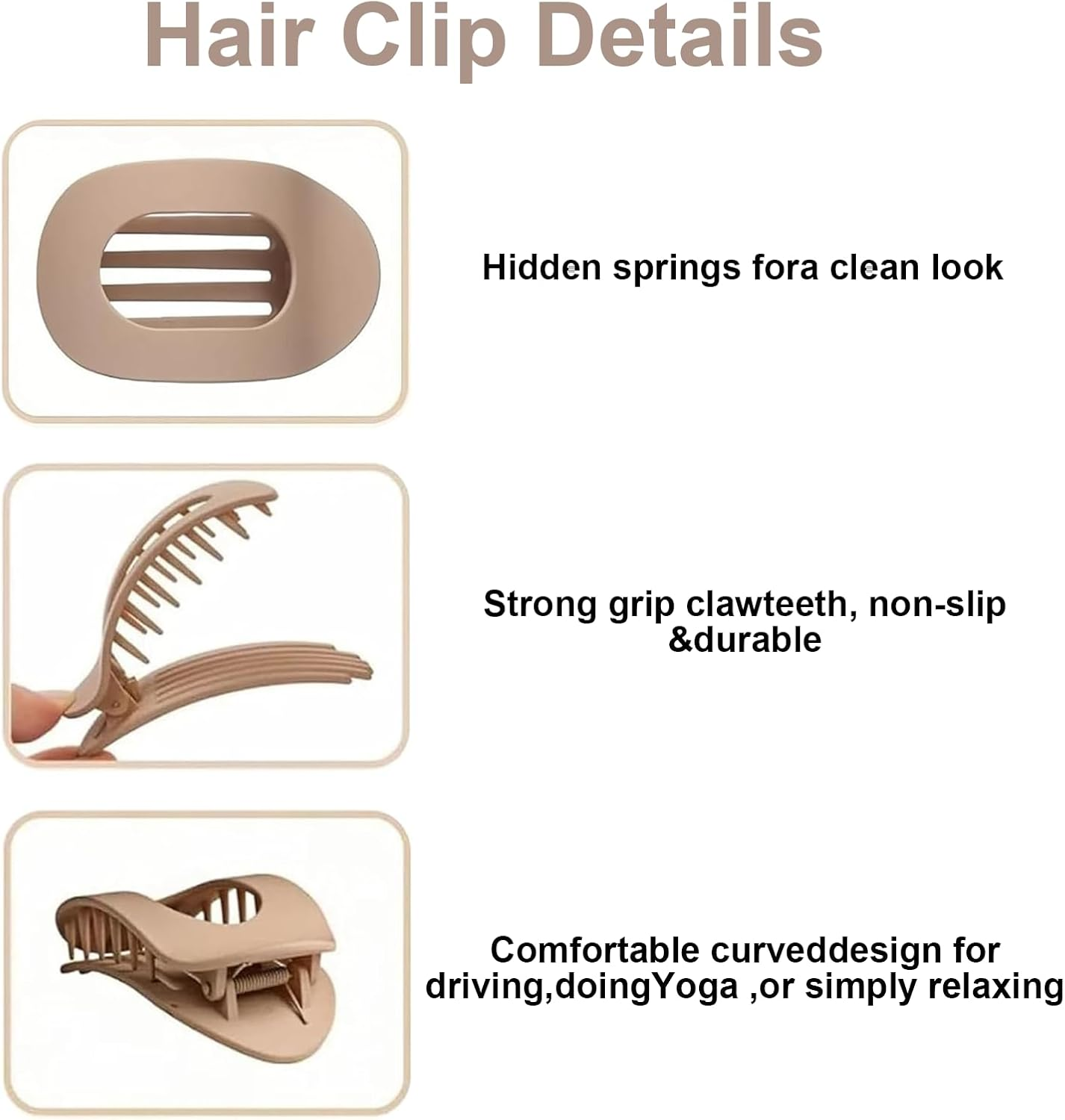 Rhoyee 4 Pack Flat Duckbill Hair Clips for Women &ndash; Non-Slip Strong Hold Hair Claw Clips with Durable Spring, Lightweight Stylish Barrettes for Thick, Thin, Long & Short Hair (4 Colors) image number 3