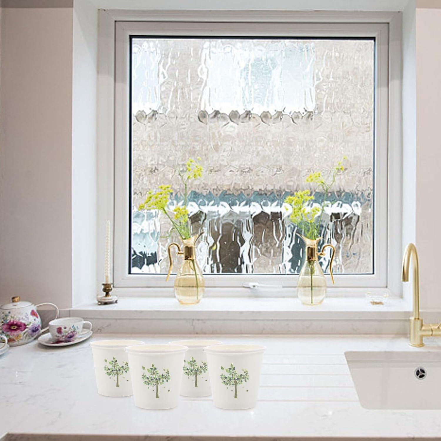 Healvian 500Pcs Paper Cups Beverage Drinking Cups 60Ml Hot and Cold Drink Cups One Time Use Coffee Cups for Wedding Birthday Party Picnic Travel and Events Supplies image number 4