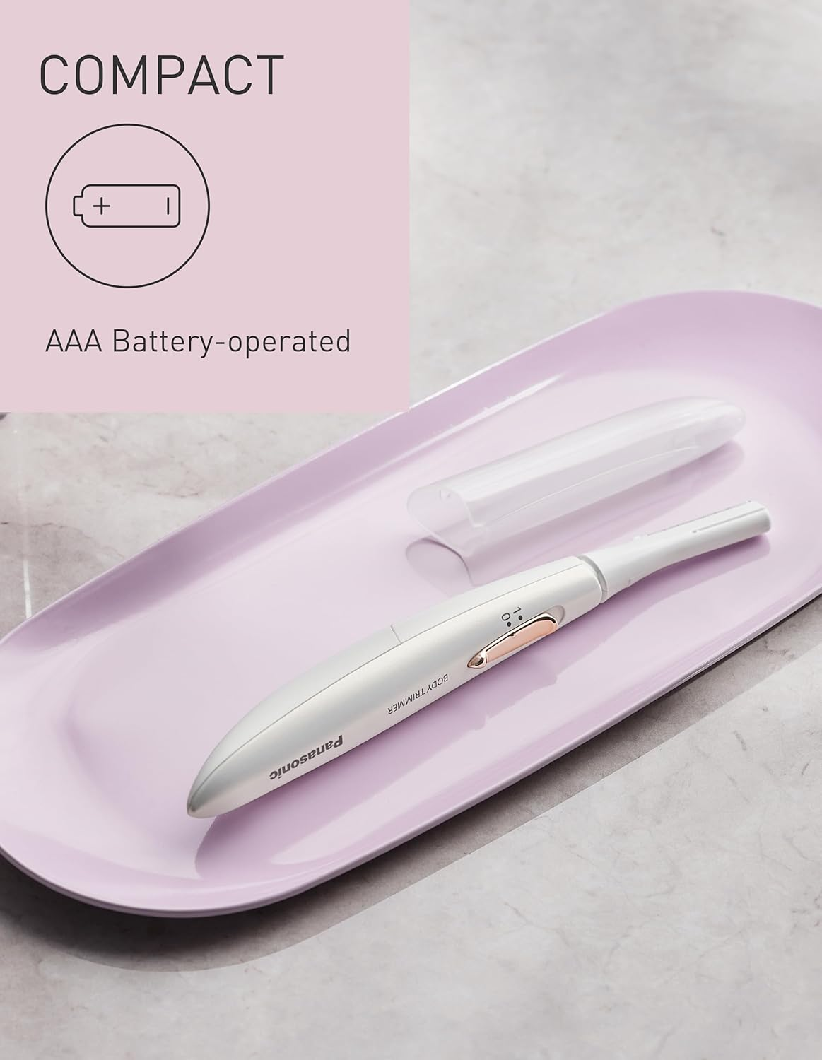 Panasonic Compact Cordless Body and Bikini Trimmer with Flexible Head and Stainless Steel Blades (ES-WR51-P541) image number 5