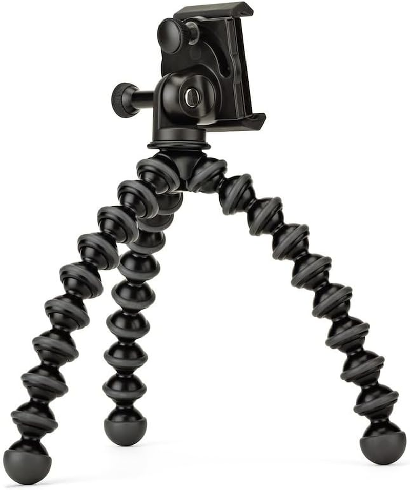 JOBY Griptight Gorilla Pod Stand Pro Tripod for Any Smartphone with or without a Case, Black, (JB01390-BWW)