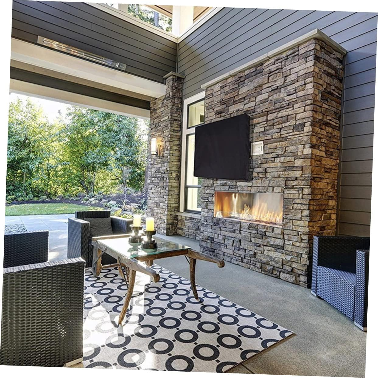 OSALADI Tv Screen Protector Outdoor Cover for Lcd Television Durable Dust and Weather Resistant Shield for Year Protection against Rain Sunlight and Animals image number 5