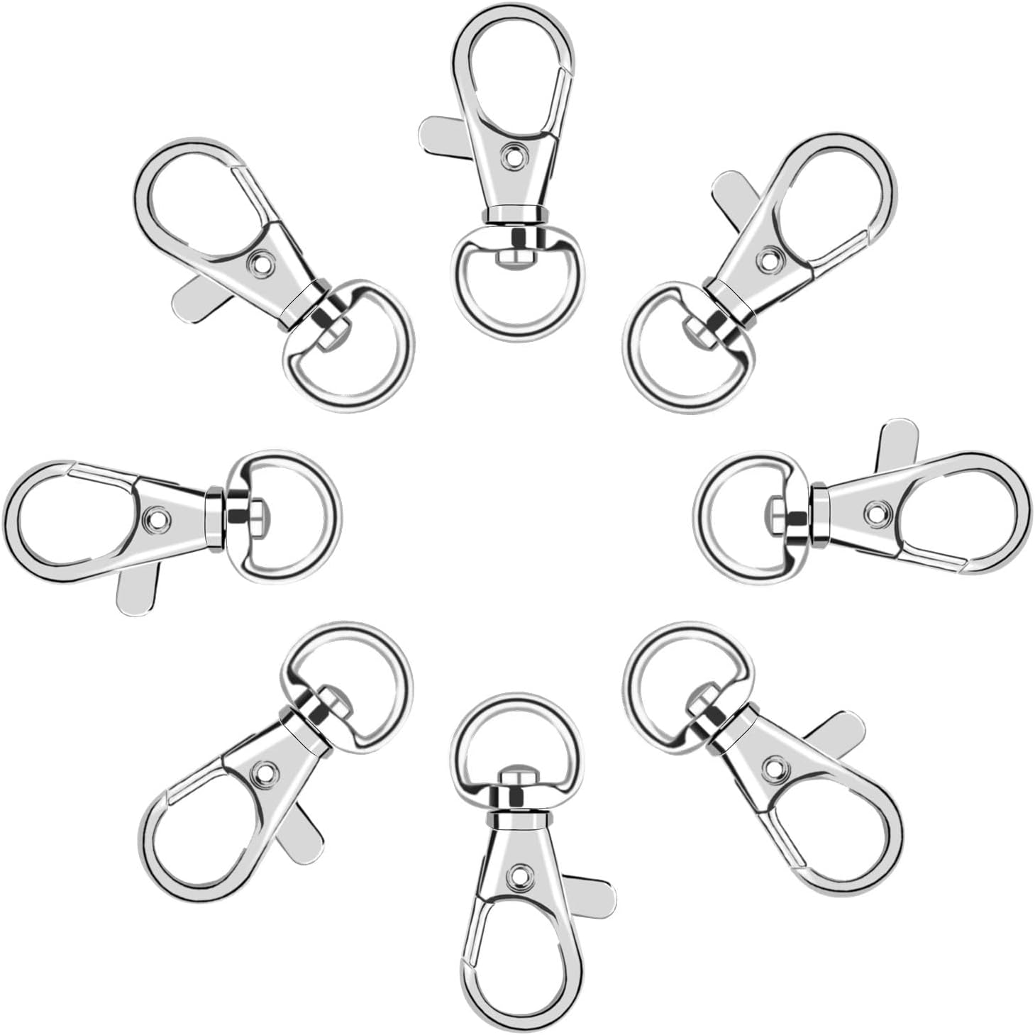 60Pcs Key Chain Clip Hooks Swivel Clasps Lanyard Snap Hook Lobster Claw Clasp for Keychain DIY Jewelry Crafts image number 5