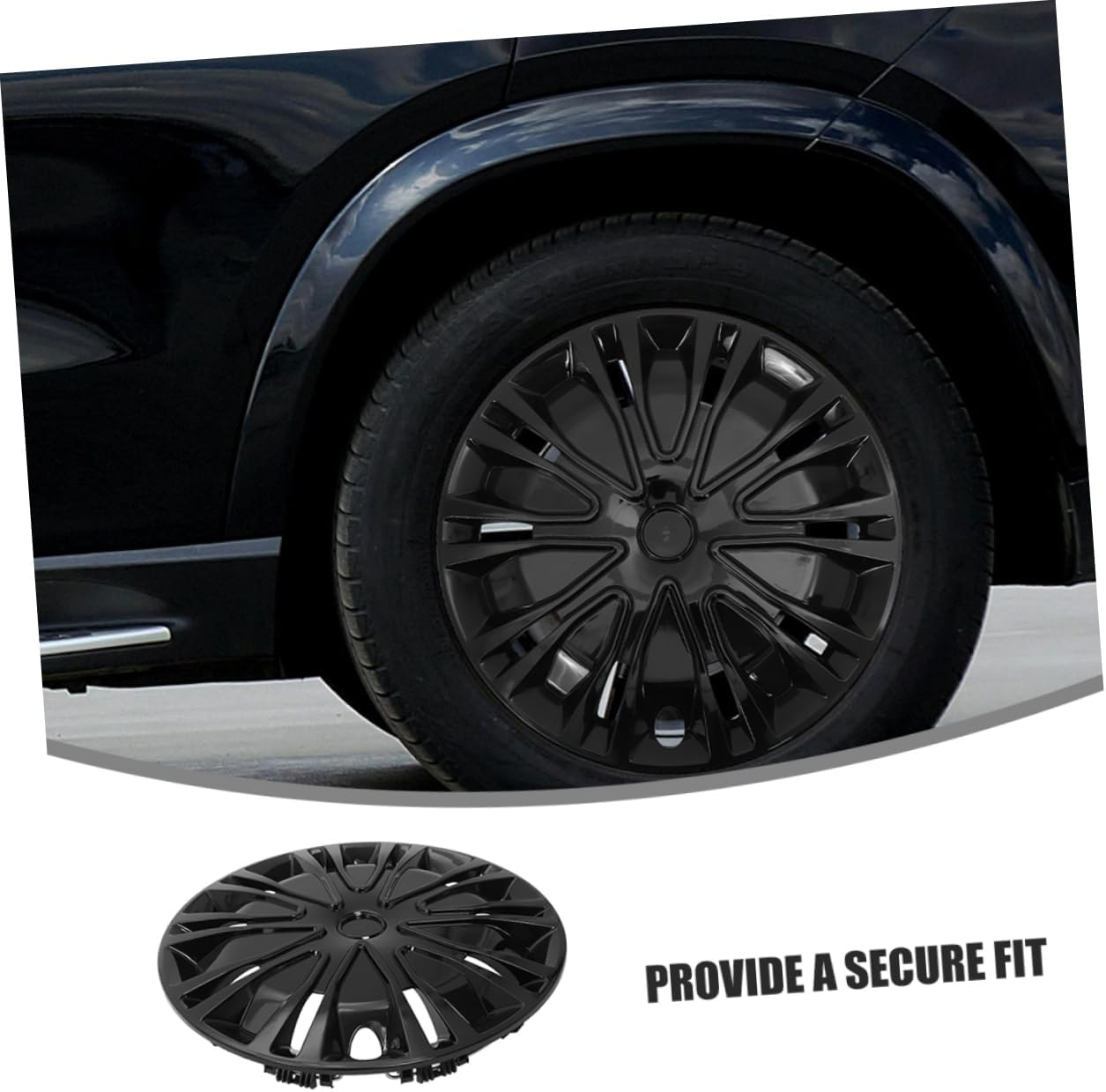 FELTECHELECTR Car Rim Cover Hubcap Wheel Rim Protector Decorative Wheel Cap for Truck SUV Car image number 4