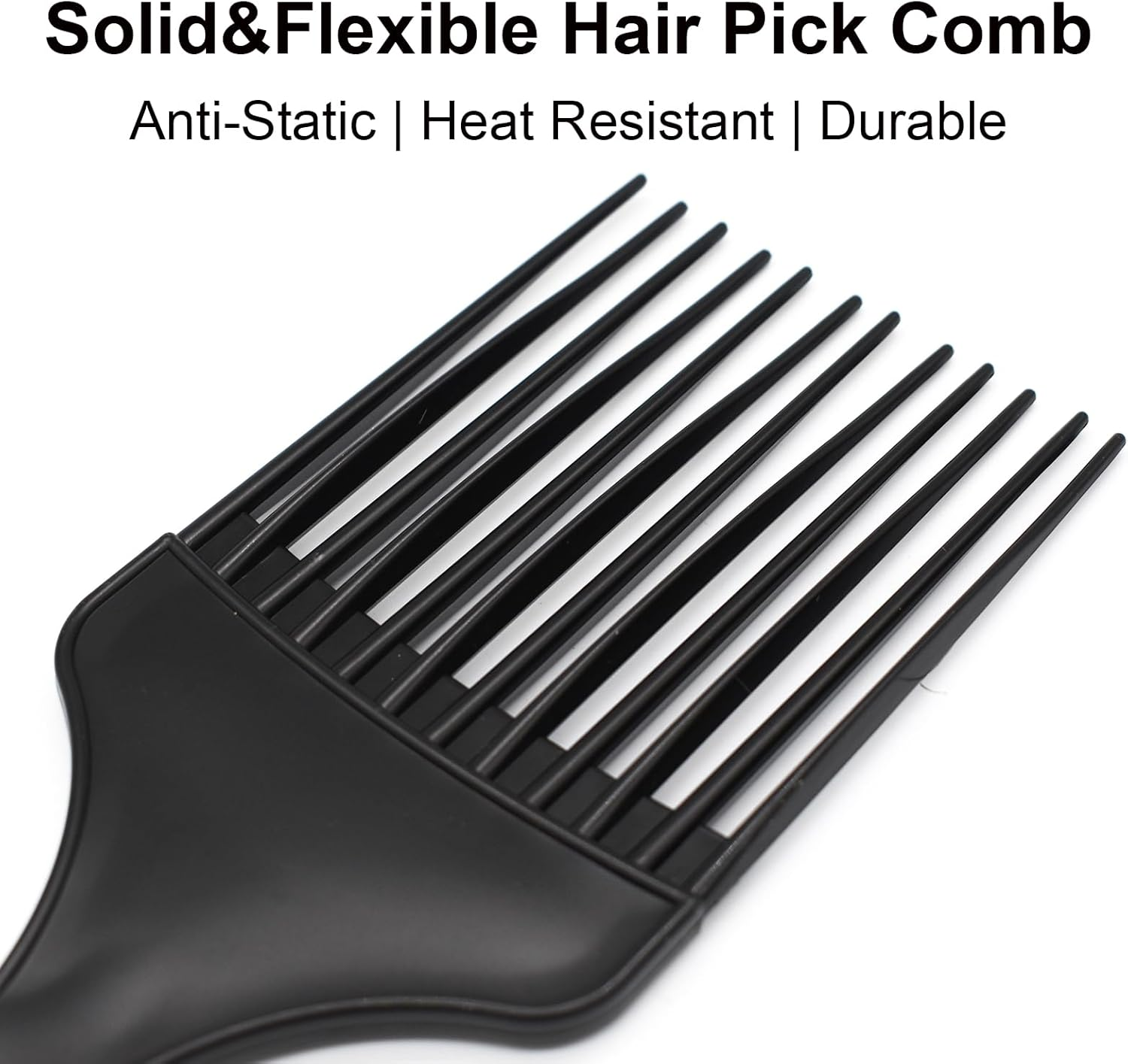 Professional Afro Pick Comb Hairdressing Detangling Comb Afro Braiding Comb for Wigs Natural African Thick Curly Long Short Hair Styling for Men Women Hair Salon image number 4