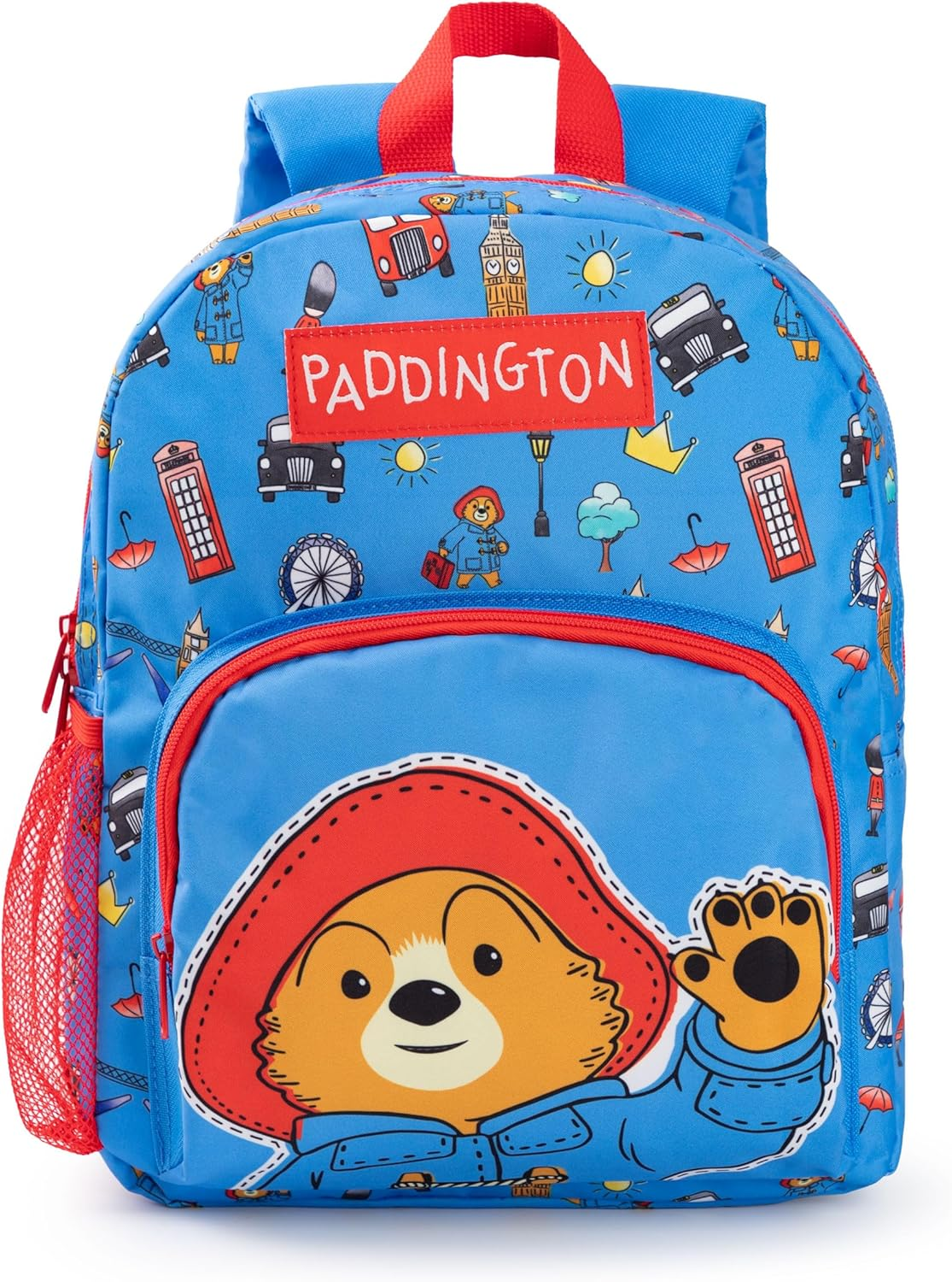 Paddington Bear Boys Backpack | Blue & Red Rucksack with Adjustable Straps | British Character Practical & Organised Luggage Sports School Bag for Kids | Movie Series Merchandise Gift, Blue, One Size image number 5