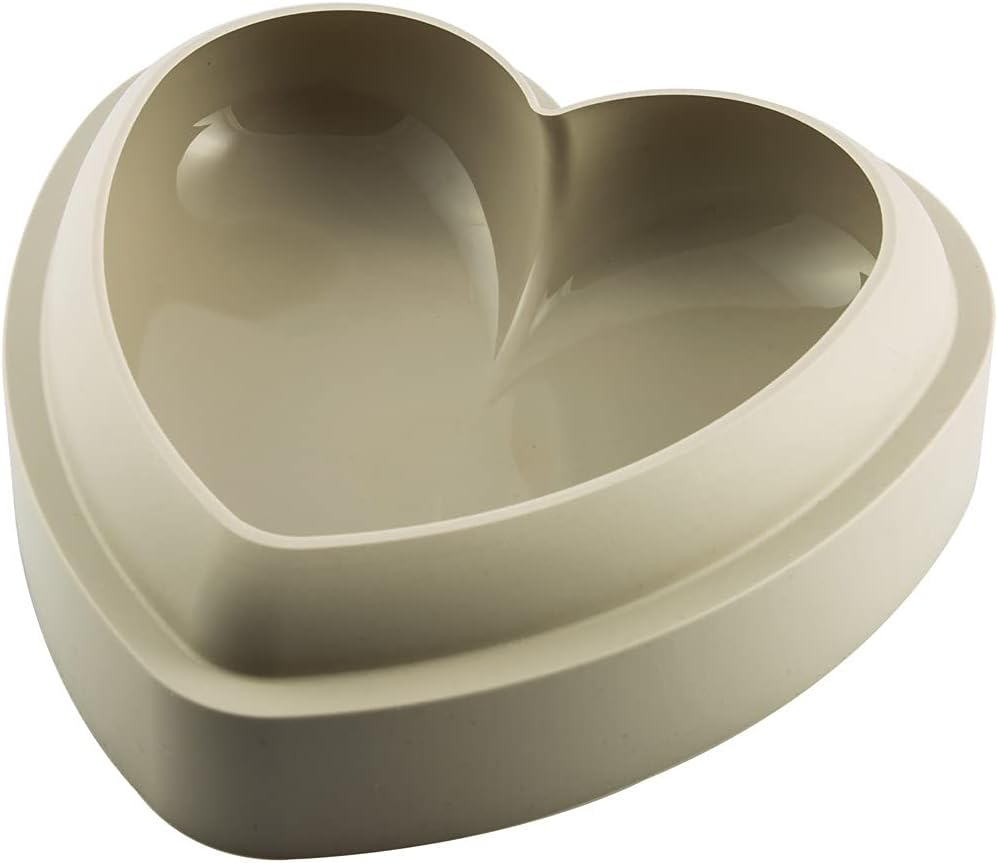 Silikomart Silicone Mold Batticuore Flexible Heart-Shaped Cake Pan with 3D Technology, 50-3/4-Fluid Ounces, Gray image number 3
