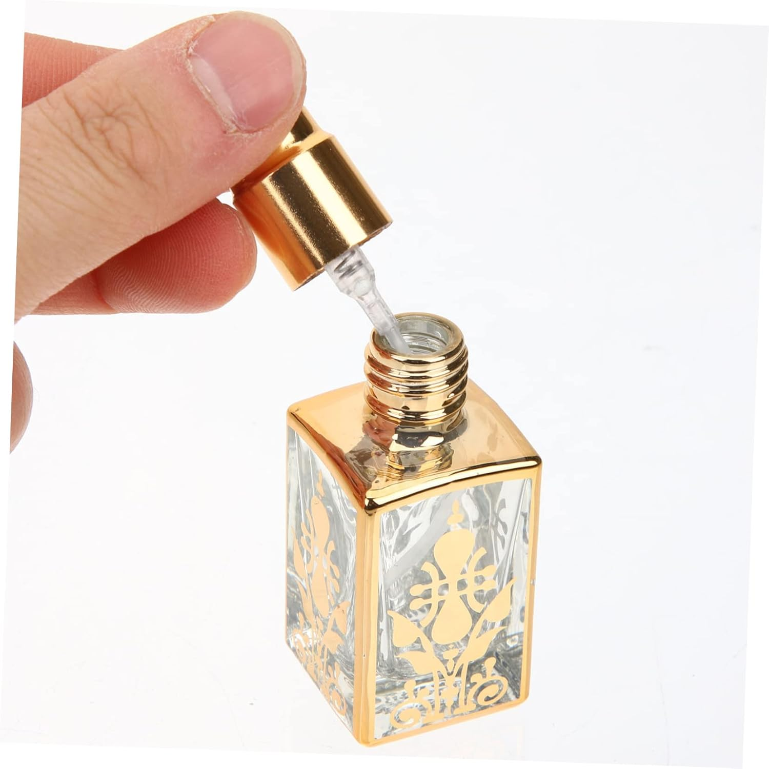 5Pcs Refillable Glass Vintage Perfume Bottles Empty Perfume Bottle for Travel Atomiser image number 1