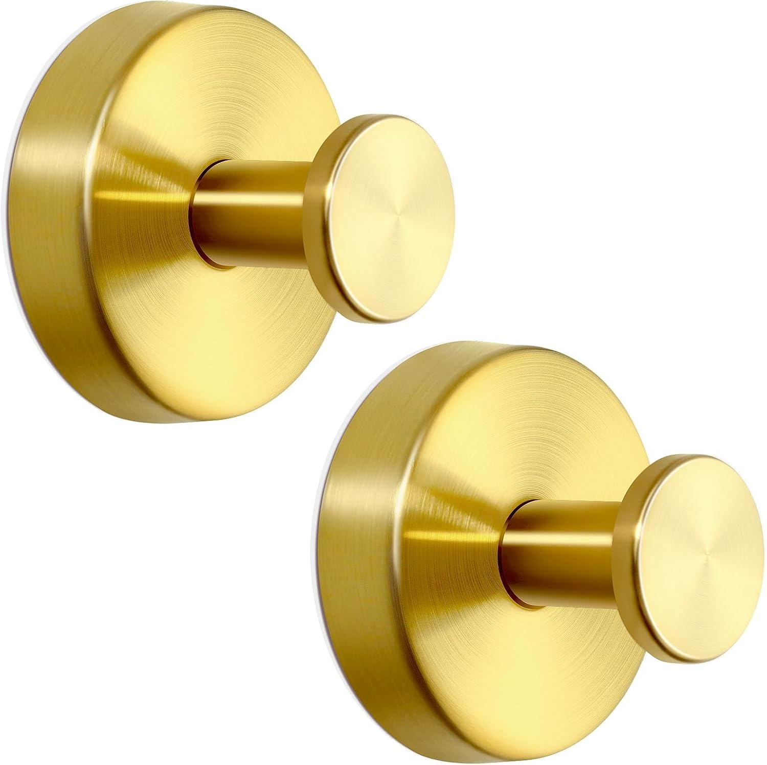 4Pcs Strong Suction Cup Hooks for Shower, No Drill Towel Hooks for Bathrooms, Bathroom Hooks, Suction Hooks,Towel Holder for Bathroom Wall, Kitchen, Glass, Mirror (Gold, 4 Pcs)