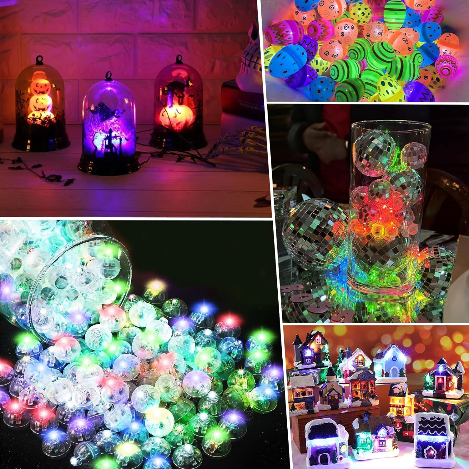 Roselee Pack of 60 LED Balloons Lights, Mini LED Light Balls, round Balloon Lights, Mini Colourful for Paper Lantern, Birthday, Wedding, Halloween, Christmas, Party, Decoration, Carnival, New Year image number 3
