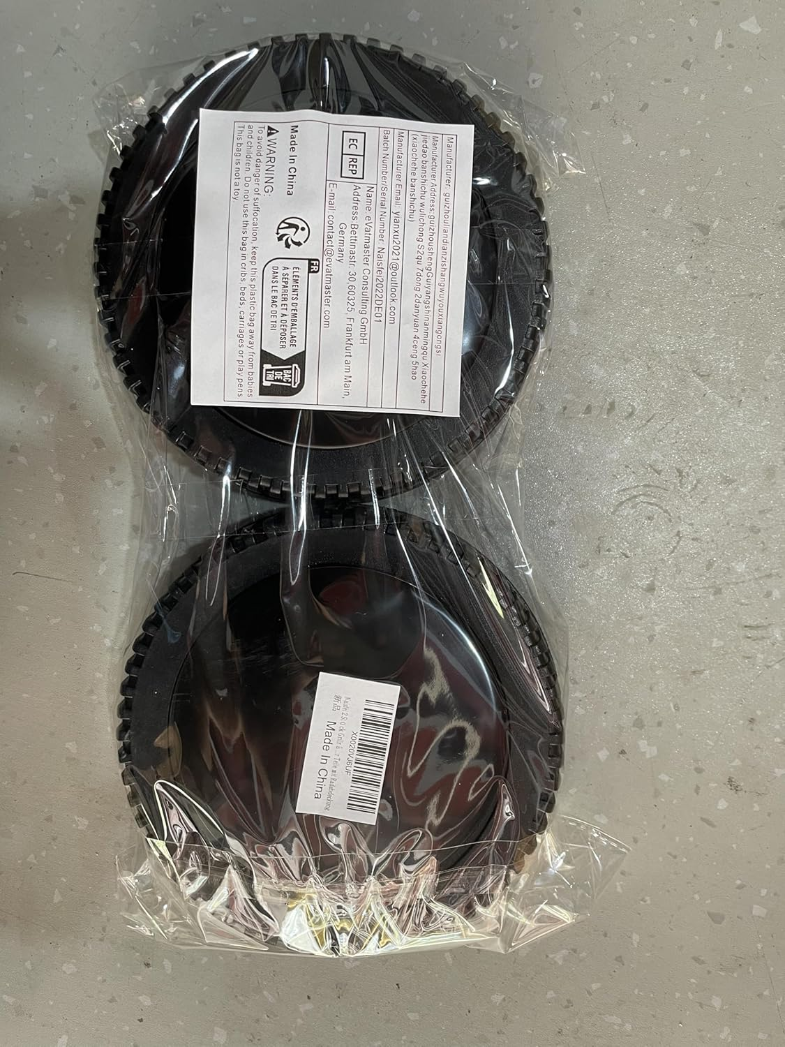 Naisfei Pack of 2 Grill Wheels Replacement Parts, 7 Inch Gas Grills Wheels Grill Wheels Replacement Parts Plastic Wheel Grill Replacement Parts BBQ Wheel Kit Grill Wheels Parts with Wheel Cover image number 1