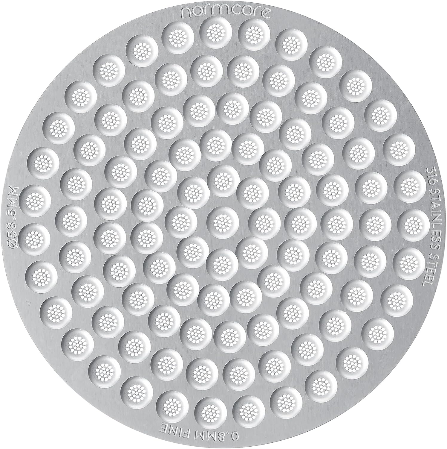 Normcore 53.3Mm Puck Screen, 0.8Mm Thickness, Lower Shower Screen, Reusable Metal Filter for Breville Sage 54Mm Portafilter Basket, 316 Stainless Steel