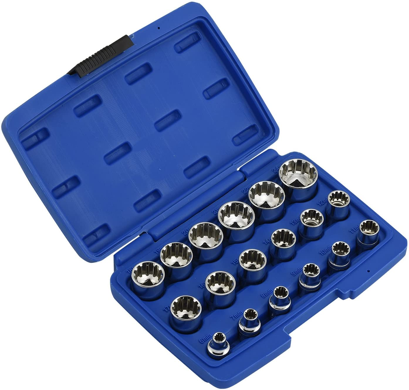 Neiko 02488A 3/8 Drive Universal Spline Socket Set 18 Piece | Metric image number 1