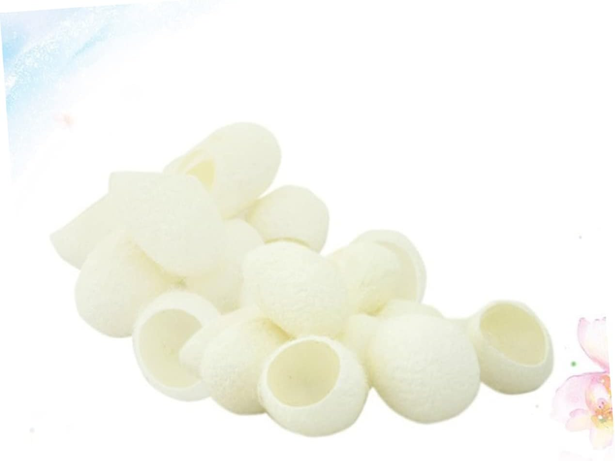 Beavorty Natural Silkworm Facial Cleaning Balls 200Pcs Organic Skin Care Scrub for Exfoliation and Blackhead Removal Suitable for Sensitive Skin Daily Beauty Routine